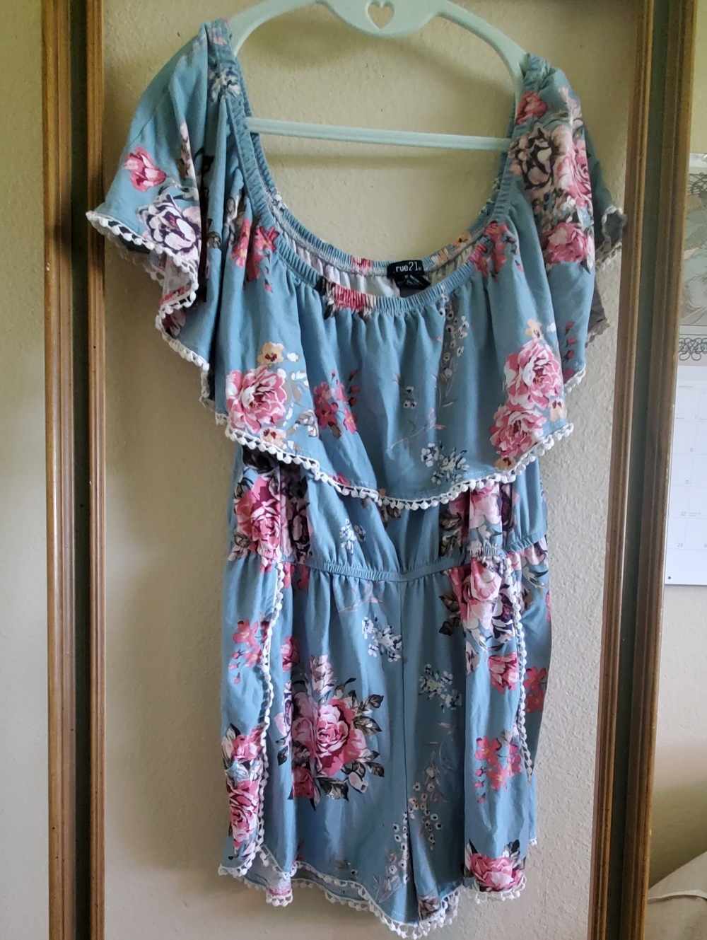 Rue21 Teal Elastic-Waist Casual Romper
